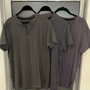 3 pieces Kenneth Cole New York Short Sleeve Henley Shirts
